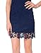 Lamilus Women's Casual Sleeveless Halter Neck Party Lace Mini Dress,Navy Blue,Small