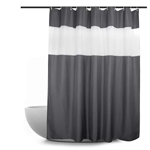 Ebecede Gray Fabric Shower Curtain for Bathroom 54 x 78
