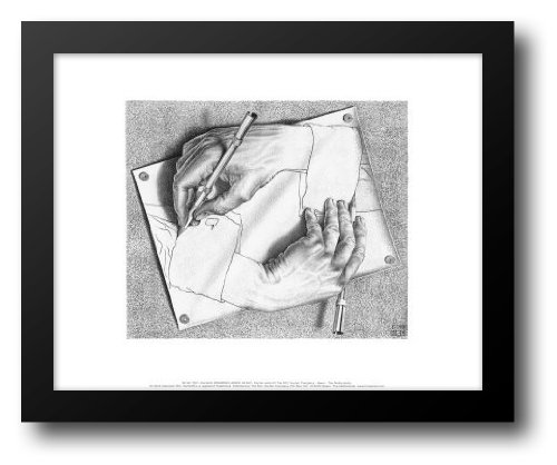 Drawing Hands 18x15 Framed Art Print by Escher, M.C.