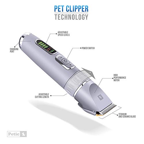 Dog Clippers Professional Dog Grooming Clipper Low Noise Rechargeable