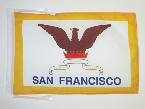 AZ FLAG - San Francisco Flag - 18'' x 12'' - 100% Polyester San Francisco city - California Small Banner with Two Cords - Fade Resistant - Vivid Colors - 18x12 in - 45x30 Cm — image 1