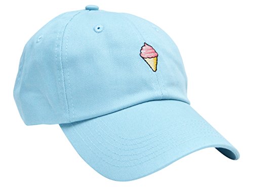 Cute Baseball Costumes Women - Skyed Apparel ICE CREAM Embroidery Adjustable Baseball Cap Baseball Hat Dad Hat