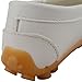 DADAWEN Boy's Girl's Soft Synthetic Leather Loafers Slip On Boat Dress Shoes/Sneakers/Flats White US Size 7.5 M Toddler