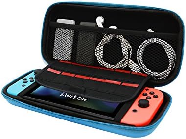 U2By Portable Carry Case Compatible With Nintendo Switch Replacement for Nintendo Switch BLUE Protective Hard Portable Travel Case