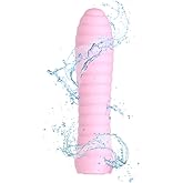 Mini Upgraded Rechargeable Handheld Waterproof Back Massager,Electric Portable Back Massager for Back Neck Shoulder Body,Pink