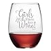 Fineware Girls Just Wanna Have Wine 15 oz Stemless Etched Wine Glass