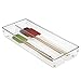 mDesign Shallow Kitchen Drawer Organizer for Silverware, Spatulas, Gadgets - Large, Clear