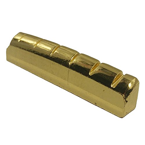 JVSISM 6PCS Guitar Brass Bridge Pins Saddle Nut Replacement Parts for Acoustic Guitar - Thumbnail 5