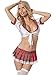 Naughty School Girl Outfit Costume, Women Sexy Lingerie Role Play School Uniform