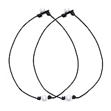 ❤️Jonerytime❤️Single Handmade Freshwater Pearl Choker Necklace On Black Cord for Women-2Pcs