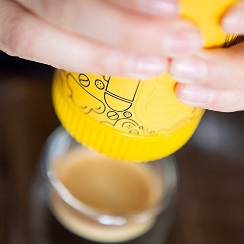 Wacaco Nanopresso Portable Espresso Maker bundled with Protective Case, Yellow Tattoo Patrol Edition, 18 Bar Pressure, Extra Small Travel Coffee Maker, Manually Operated Perfect for Kitchen and Office