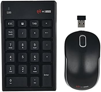 NAMEO 2.4G Wireless Numeric Keypad 22 Keys Keyboard with Optical Mouse Combo for Notebook Desktop Laptop Compatible with Windows and OS X System
