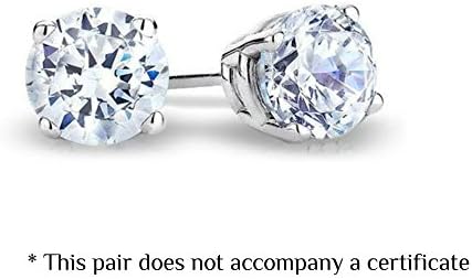 Small 0.04CT to 0.10CT Solitaire 14k Gold Diamond Stud Earrings KLMN,I3/I4 (IGI Certified 0.10Ct onwards)