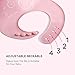 Cute Stone Waterproof Silicone Baby Bibs, Soft Feeding Bibs for Babies and Toddlers with Food Catcher, Comfortable Adjustable Bib, Easily Wipe Clean, BPA Free, Pack of 2, Mint-Green/Pink