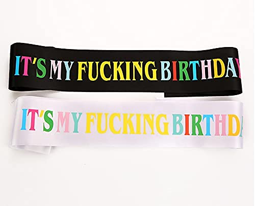Black Birthday Queen Sash & Tiara Kit, Happy Birthday Party Gifts Decorations for Women Girls Princess