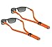 Koala Lifestyle Chums Classic Glassfloats Floating Eyewear Retainer Sunglass Strap | Eyeglass & Glasses Float | Water Sports Holder Keeper Lanyard | 2pk Bundle + Cloth, Neon Orange