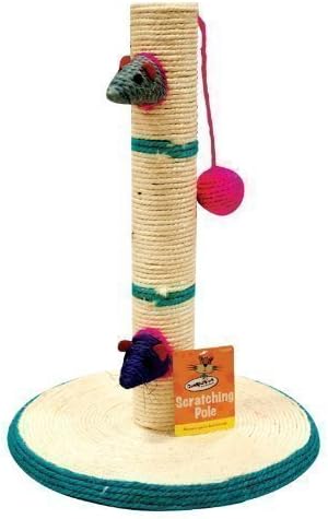 Cat Scratching Post Pole Activity Centre Play Toys Climbing Sisal Scratcher