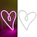 Ling's moment USB & Battery Powered Pink Heart Neon Lights Hanging Wedding Sign Novelty Decor Lights for Bedroom for Girls Women Sign for Bedroom Hawaii Party Bridal Shower Birthday Party Decor