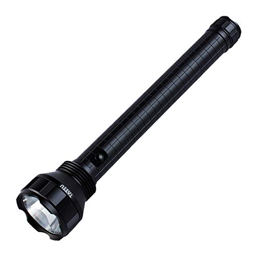 TATTU D4 Heavy-Duty Tactical 4-Cell D LED Torch, Black