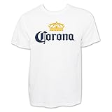 Corona Extra Men's Beer Logo T-Shirt Medium White