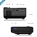 Meyoung Mini Portable LED LCD Projector, Full HD 1080P Supported, Black, Compatible with PC, Mac, TV, DVD, iPad, SD, AV, HDMI, Home Theater & Outdoor Projector Gifts for Kids