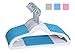 Finnhomy Extra Strong 30 Pack Plastic Hangers for Baby and Kids, Durable Children Clothes Hangers with Non-Slip Pads, Great for Any Baby Clothes, Blue