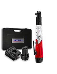 ACDelco - Llave de carraca eléctrica ARW120 de 3 8", 12 V con dos baterías de iones de litio, 57 pies-libra fuerza