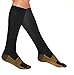 Bcurb Graduated Compression Copper Socks (5 Pair) Below Knee Calves High Support Recovery Stockings Aid Blood Circulation Relieves Feet Foot Calf Ankle Pain and Aches (Black, Large/X-Large)