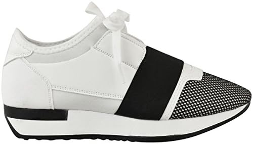 Womens Ladies Girls Lace UP Trainer Bali Runner Mesh Stretch Band Fashion Pumps Shoes Size