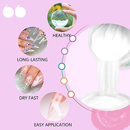 Saviland Clear Dip Powder 2.1oz Dip Powder Dipping Powder for French