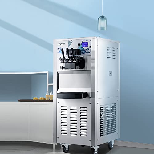 VEVOR Commercial Ice Cream Machine with Two 12L Hoppers Soft Serve