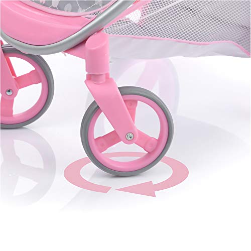 Hauck Unicorn Twin Doll Stroller with Twin Care Center Featuring Bunk