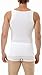 Underworks Mens Cotton Spandex Compression Tank, Medium, White