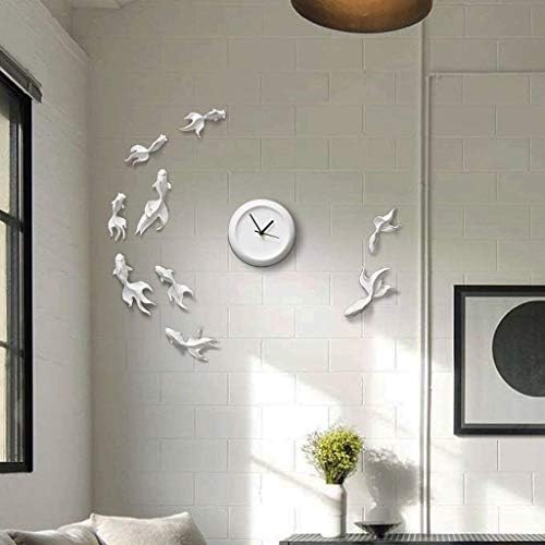 MJY3 Minimalist Dcor Crativ Modrn Clock Mod Mut Wall Goldfish