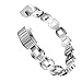 Newest Premium Replacement Accessory Metal Watch Bands Bracelet Strap for Fitbit Alta HR and Alta(No Tracker) (Style E: Silver)