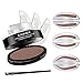 GL-Turelifes Eyebrow Stamp Powder Perfect Eyebrow Power Three Seals Nature Eye Brow Powder with Brush Eyes Makeup Tool (Light Brown)