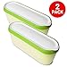 Set of 2, Ice Cream Containers for Homemade Ice Cream - 1.5 Quart Each, Reusable Freezer Storage Containers - Green