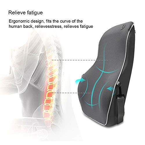 QBUC Lumbar Support Back Support Pillow Memory Foam Orthopedic Backrest Seat Cushion for Car Seat,Office Chair,Sofa and Wheelchair Designed for Back Pain Relief (Gray) - Thumbnail 6