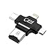 SD Card Reader,Portable Memory Card Readers, Flash Card Readers,Smart Card Readers,Flash Drive 8-in-1 USB C Micro USB OTG Adapter USB 3.0 PC,Android and Computer (Black-1)