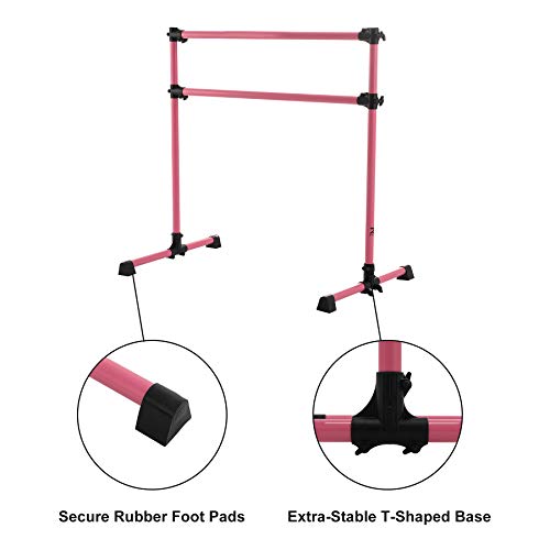 ZELUS Portable Ballet Barre for Home Gym Freestanding Dance Exercise