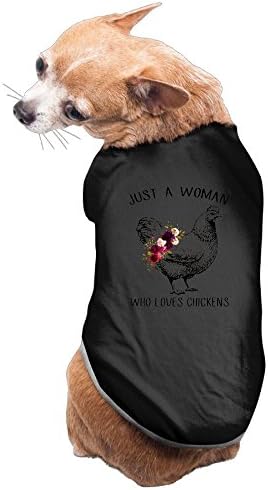 Black Pet Shirt,Soft Puppy Pet Vest Summer Sweatshirt Printed Dog Clothes Cute T Shirt For Dog Just A Girl Who Loves Chicken L