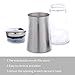 bonris Stainless Steel Salt and Pepper Shakers Set Stainless Steel with Glass Bottom Salt and Pepper Shakers with Adjustable Pour Holes