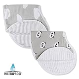Baby Burp Cloth and Bib Set, Waterproof Reversible Muslin Burp Bib Set 24