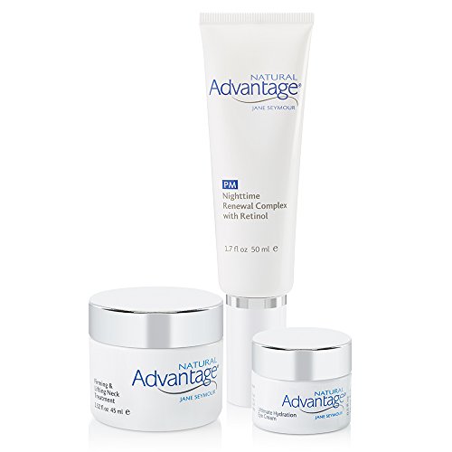 Targeted Treatment Bundle – Firming and Lifting Neck Treatment – Nighttime Renewal Complex with Retinol – Ultimate Hydration Eye Cream – 90 Day Supply – Natural Advantage by Jane Seymour
