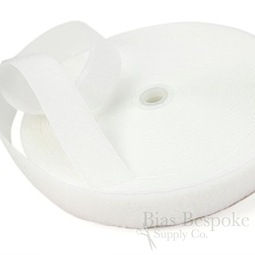 27 Yard Rolls of White Sew-on Hook and Loop Fastening Tape, 1 1/2