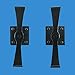 Renovators Supply Manufacturing Shutter Dogs Pair 5.75 in. Black Wrought Iron Propeller Design Shutter Dogs with Mounting Hardware