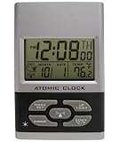 Advance Time Technology Atomic Travel Alarm Clock, Silver