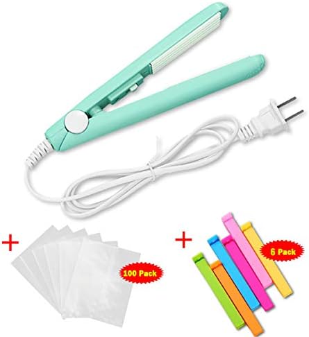 Food Bag mini heat sealer machine Handheld, Portable Hand Pressure Control Heat Sealing for Bag Food Storage with 43.3 inch Power Cable (Green)