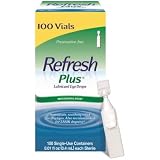 Allergan Refresh Plus Lubricant Eye Drops Single-Use Vials 1 Pack (100 ct), Clear