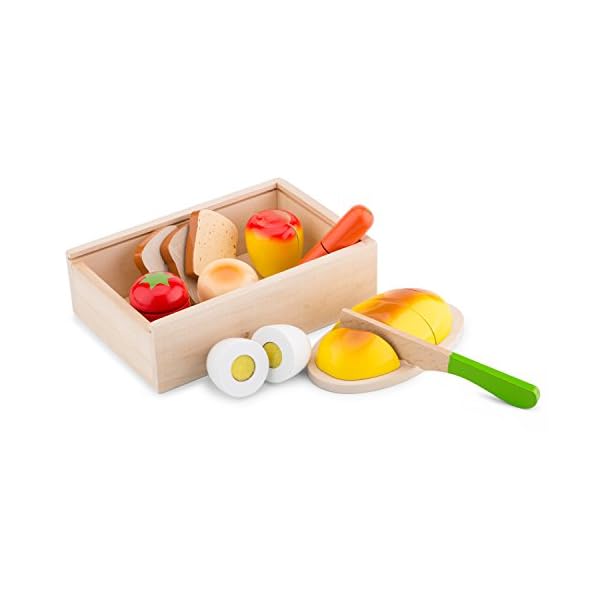 New Classic Toys - 10580 - Kinderrollenspiele - Essen Schneiden Set – Bild 3